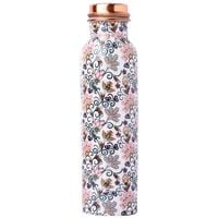 Just Copper Floral Printed Copper Bottle
